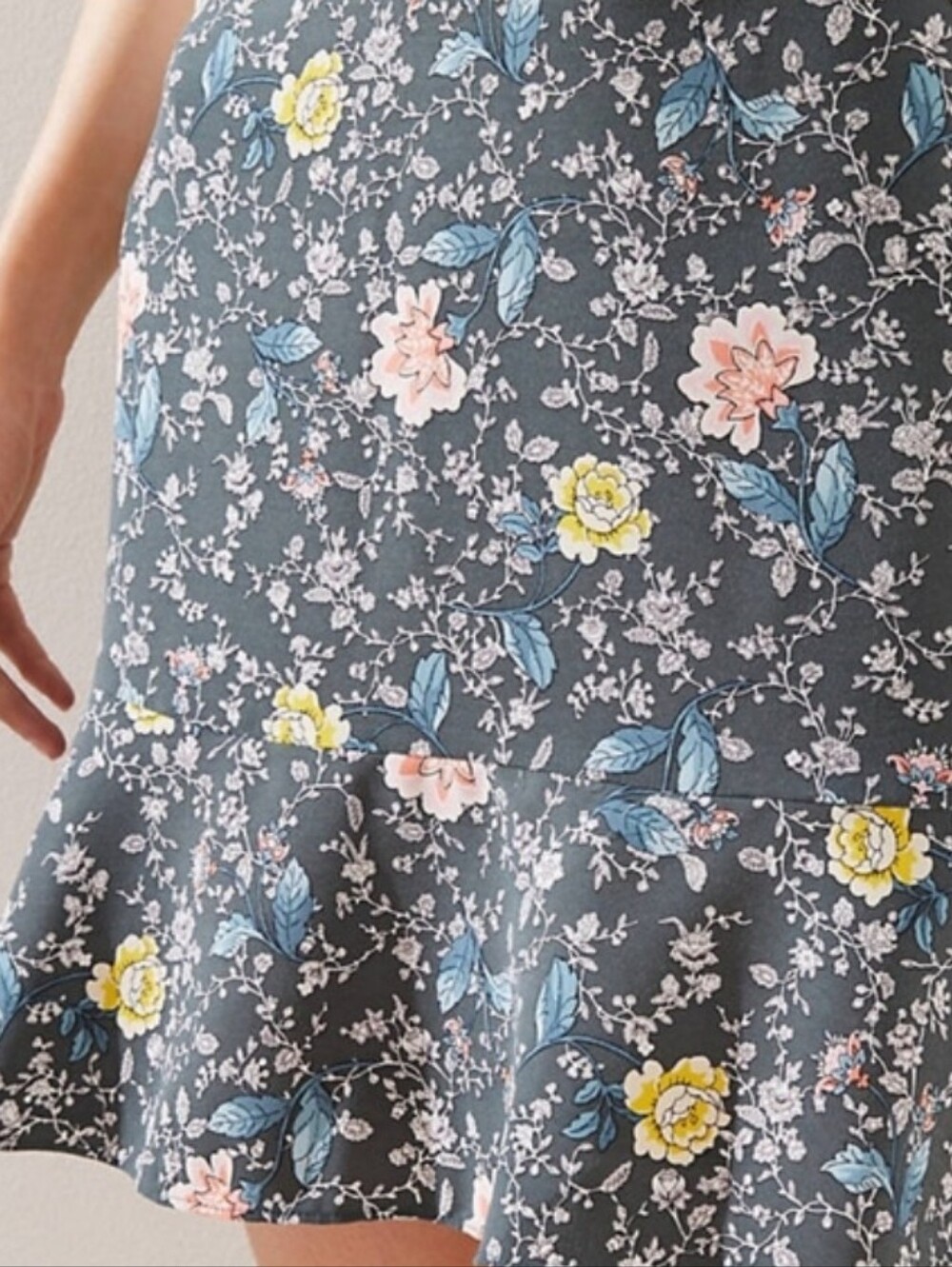 LOFT Floral A-Line Skirt, Size 12